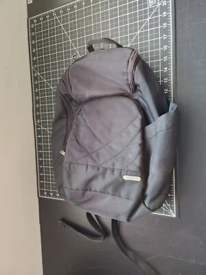 Mochila antirrobo Travelon negra correas para el hombro daños decoloración usada Foto 1 de 4