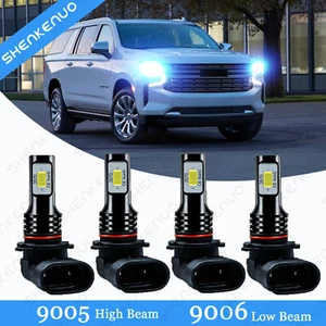 For 94-98 C/K Pickup Silverado Suburban Tahoe 4x LED Headlight Bulbs 8000K - Picture 1 of 12