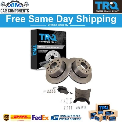 TRQ 后刹车片和转子套件适用于 14-21 Ram ProMaster 1500 ProMaster 2500 3500 — 第 1/4 张图片