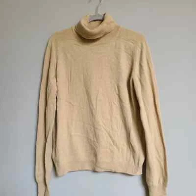 Suéter Vintage 60 Para Mujer Cox Moore Lujoso Cachemira Cuello Alto L Tostado Inglaterra Foto 1 de 4