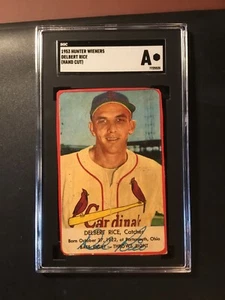 1953 Hunter Wieners Del Rice SGC A Authentic RARE - Picture 1 of 3