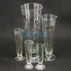 Vaso de cono de medición de boticario con patas de vidrio de laboratorio de 5-1000 ml graduado cónico - Imagen 1 de 31