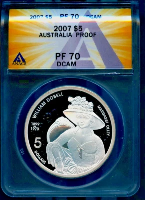 2007 $5 Australia Masterpieces In Silver PF 70 DCAM ANACS # 7805667 + Bonus - Image 1 of 2