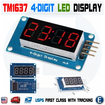 4 Bits TM1637 Digital Tube LED Clock Display Module For Arduino Nano UNO 2560 R3 - Image 1 of 4