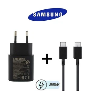 Cargador de pared súper rápido Samsung 25W tipo USB-C + cable de 3 pies para Galaxy S24 + Ultra - Imagen 1 de 12