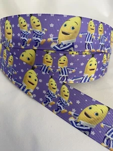 Bananas In pj’s 25mm Grosgrain Ribbon 3 Meter Length Hairbows Craft Scrapbook - Picture 1 of 1
