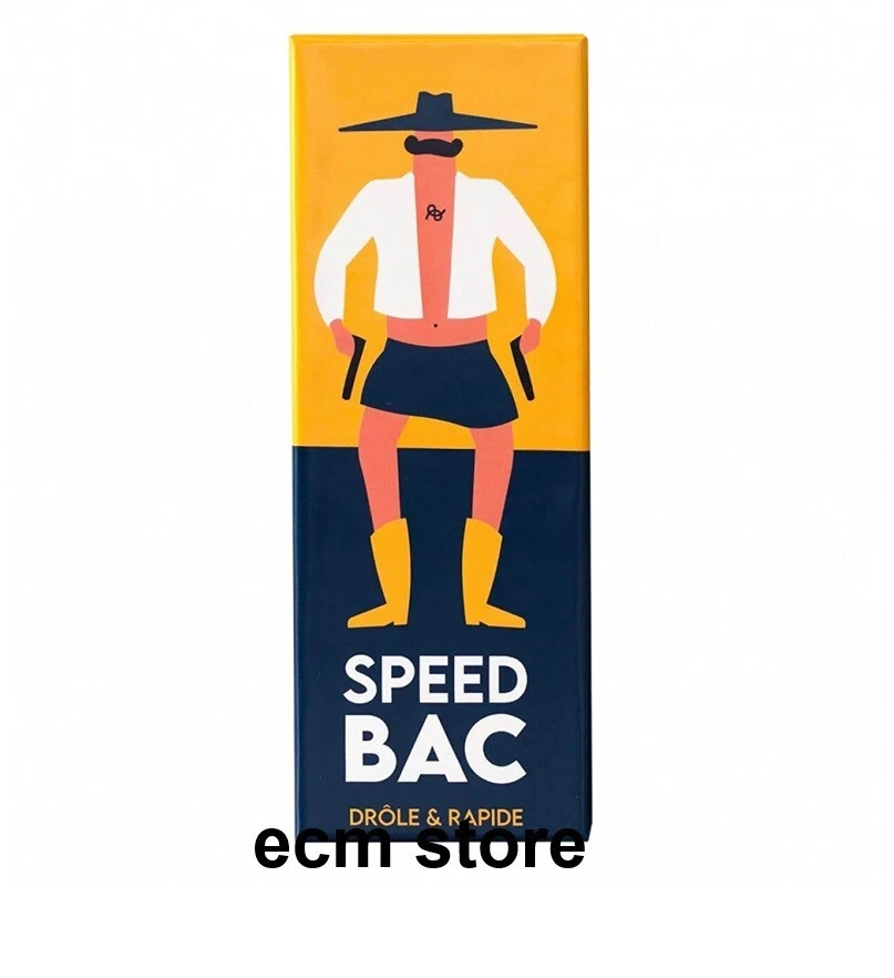 ATM GAMING SPEED BAC Jaune jeu d'ambiance drôle, délirant et rapide jeu de cartes /EBTW