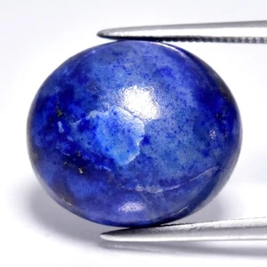 💎 12.22ct 14.5x12.5mm Oval Cabochon Natural Blue Lapis Lazuli - Africa Gemstone - Picture 1 of 4