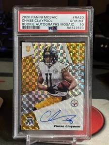 2020 Panini Mosaic Chase Claypool #RA20 Rookie Autographs Mosaic (AU, RC) PSA 10 - Picture 1 of 2