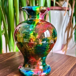 2.38LB Beautiful Colorful Jade Flower Vase Series Decorative Mineral Specimen - Picture 1 of 17