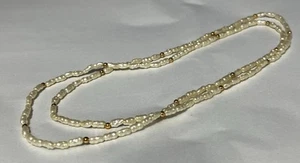 Vintage 34” Faux Pearl Strand Necklace - Picture 1 of 8
