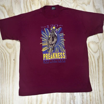 Camiseta De Colección 1995 Maryland Jockey Club Racing XL Hecha en EE. UU. Puntada Única Foto 1 de 4