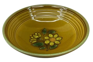Metlox Vernon Poppytrail MId Century Modern Gold Dahlia Round Serving Bowl 9" - Picture 1 of 6