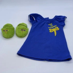American Girl 2010 Lanie Holland Nightgown PJs and Green Slippers for 18" Doll - Picture 1 of 12