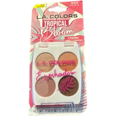 L.A. Colors Tropical Bloom Mtte Shimmer Quad Eyeshadow Browns Away We Go - Image 1 of 2