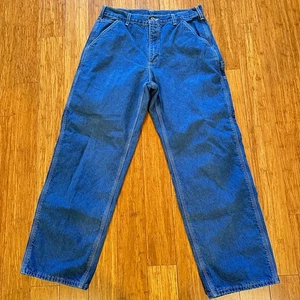 Carhartt B14DST Relaxed Fit Flannel Lined Jeans Denim Men's 33x30 Made in USA - Picture 1 of 12