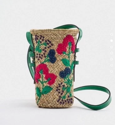 ZARA Raffia mini crossbody bag 6211/910 - Image 1 of 4