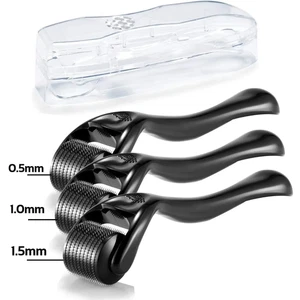 3 Packs Derma Roller 540 Microneedle Roller for Face Body Beard Hair Growth, Tit - Picture 1 of 12