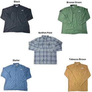 Habit Men's Long Sleeve Blue Springs 40+ UPF Quick Dry Shirt, TS10480 - Picture 1 of 14