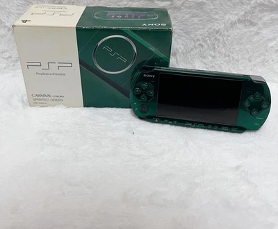 PSP Playstation Portable Spirited Green PSP 3000 SG Sony Console Boxed Tested JP - Image 1 of 4