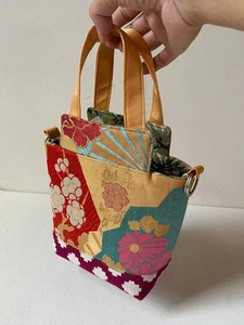Bolso kimono upcycling antiguo Obi - Bolso de mano reciclado sostenible - Imagen 1 de 12