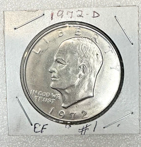 1972 D Eisenhower Dollar bekleidet wunderschön vz - Bild 1 von 2