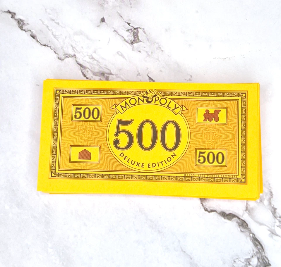 Монополия Deluxe издание $500 деньги - одиночный / 5 / 10 упаковка замены счетов - Изображение 1 из 3