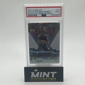 2022 PRIZM UFC Valentina Shevchenko Fearless White Sparkle PSA 9 - Picture 1 of 4