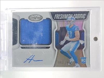 AIDAN HUTCHINSON 2022 CERTIFIED RPA ROOKIE FRESHMAN PATCH RC AUTO /299 Q4632 - Image 1 of 2