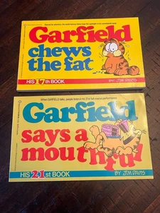 Garfield Chews The Fat By Jim Davis 17th Book & 21st Comic Book Vintage - Bild 1 von 6