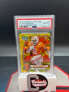 2024 1st Bowman Chrome Sapphire 1st Yellow Ice Dylan Sampson #/75 PSA 10 BROWNS - Picture 1 of 1