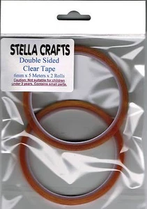 4 Rolls - 6mm x 5m Very Clear Double Sided Tape - Bulk Saving Packs - Picture 1 of 1