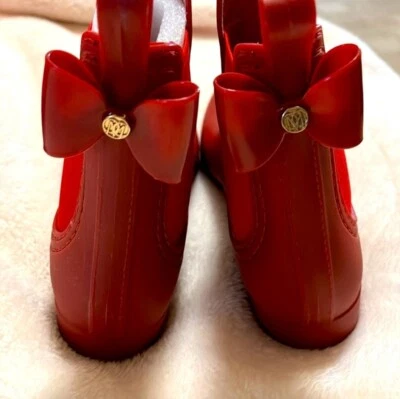 Botas de Lluvia Chelsea Catherine Malandrino Briellie Bow Rojo Talla 8 $90 Foto 1 de 4