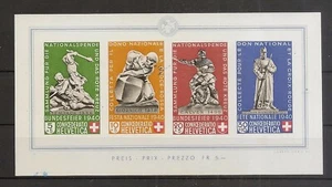 SUIZA HOJITAS BLOCS YVERT 5** Mnh Fiesta Nacional 1940 NL1210 - Imagen 1 de 2