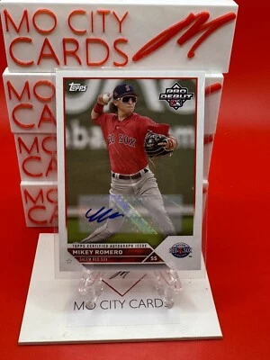 2023 Topps Pro Debut Auto Mikey Romero Salem Red Sox Autograph PD-45 - Image 1 of 2