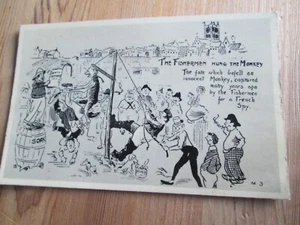 Hartlepool Postcard "The Fishermen hung the monkey ..." Humour, Heortha No N3 - Picture 1 of 2