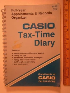 Spiral Bound CASIO TAX-TIME DIARY 1987 [Z96] - Picture 1 of 7