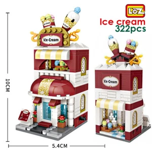 LOZ Ice Cream Shop Mini Blocks Street View Building Blocks Micro Bricks 322pcs - Picture 1 of 15