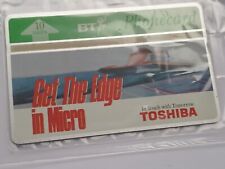 Vintage Retro Phone Card BT unused Toshiba speed boat Get The Edge in Micro 90s 