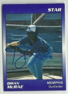 Brian McRae 1989 Star signed auto autographed card Memphis Chicks