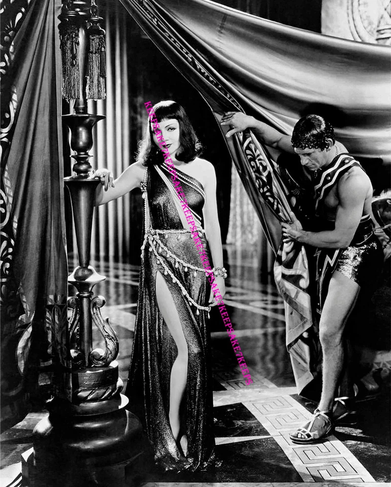 ACTRESS CLAUDETTE COLBERT LOVELY IN A SLIT GOWN LEGGY PHOTO A-CCOL7 - Image 1 of 1