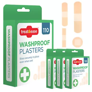 440 Assorted Washproof Plasters Waterproof Breathable Adhesive First Aid Healing - Picture 1 of 8