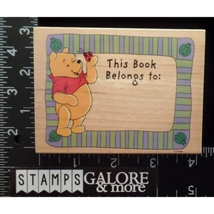 All Night Media Rubber Stamps Pooh DISNEY 997-J04 LADYBUG BOOKPLATE #2607 - Picture 1 of 2