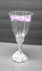 Halloween Skull Goblet Drinkware Party Chrome Plastic NEW - Picture 1 of 4