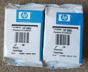 Original HP 300XL schwarze & dreifarbige Tintenpatronen CC641E/CC644E- HP 300 XL - Bild 1 von 6