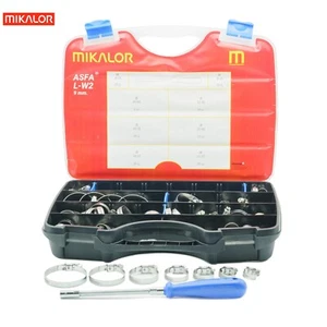 Mikalor ASFA-L Kit |  Worm Drive Hose Clamp Assortment Box | W2 430SS | 110pc - Picture 1 of 4