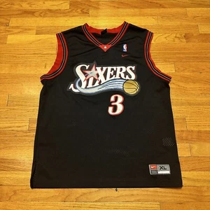Camiseta cosida de colección del equipo Nike Allen Iverson #3 Philadelphia 76ers Sixers talla XL - Imagen 1 de 10