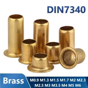M0.9 - M6 Brass Hollow Rivets Crimped Rivet Copper Eyelets Tubular Rivets - Picture 1 of 79