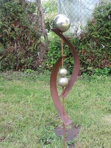 gebrauchter Dekostab 120 cm Skulptur Rost Gartendeko Dekoration Gartenstecker - Bild 1 von 1