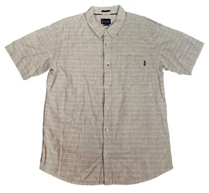Camisa Colección Jack O'neill Para Hombre Mediana M Gris Rayas Campamento Abotonada - Imagen 1 de 7